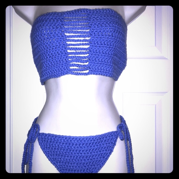 Fancy Girls Bling Other - New handmade periwinkle crochet bikini 👙 Fancy Girls Bling Other - New handmade periwinkle crochet bikini 👙
